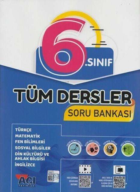 6. Sınıf Tüm Dersler Soru Bankası Açı Yayınları kitap kapağı