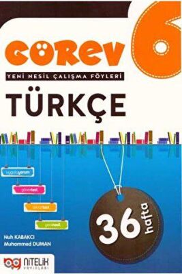 6. Sınıf Türkçe Görev Yeni Nesil Çalışma Föyleri - Nuh Kabakcı kitap kapağı