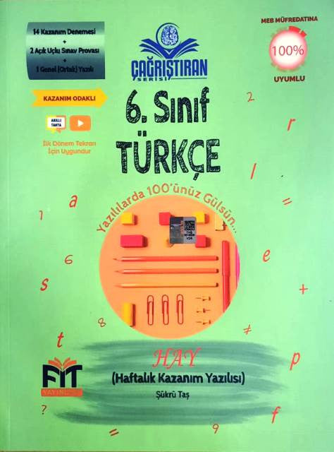 6. Sınıf Türkçe Yazalıya Hazırlık (Haftalık Kazanım Yazılısı) kitap kapağı
