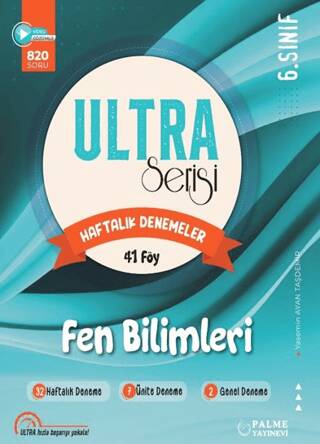6. Sınıf Ultra Serisi Fen Bilimleri Haftalık Denemeler 41 Föy - Yasemin Ayan Taşdemir kitap kapağı