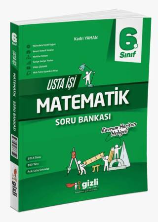Gizli Yayınları 6. Sınıf Usta İşi Matematik Soru Bankası - Kadri Yaman kitap kapağı