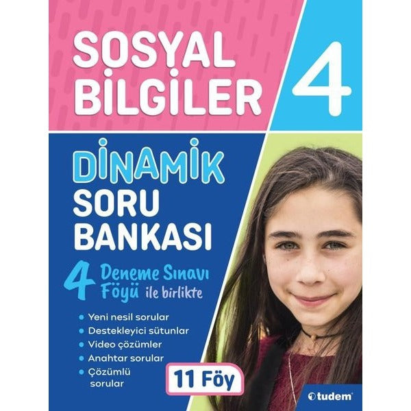 4.Sınıf Sosyal Bilgiler Dinamik Soru Bankası | Tudem Yayınları - Ders Kitapları (İnce Kapak)