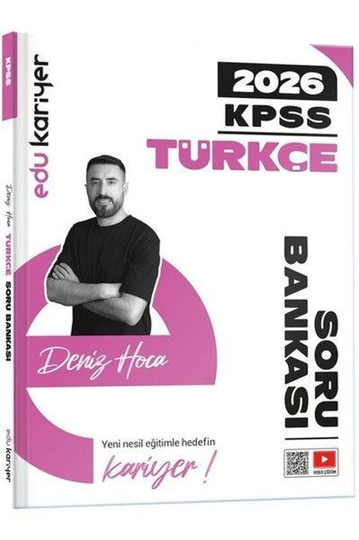 Deniz Hoca KPSS Türkçe Video Çözümlü Soru Bankası | Edu Kariyer (İnce Kapak)
