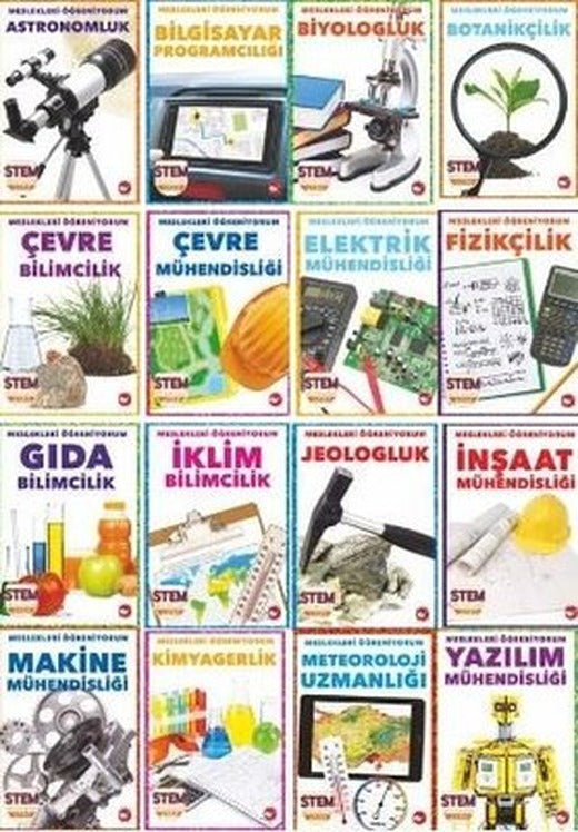 Meslekleri Öğreniyorum Seti - 16 Kitap Takım | Beyaz Balina Yayınları (İnce Kapak)