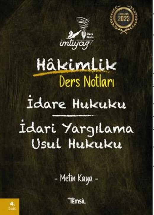 İmtiyaz İdare Hukuku İdari Yargılama Usul Hukuku Hakimlik Ders Notları | Temsil Kitap (Ciltsiz)