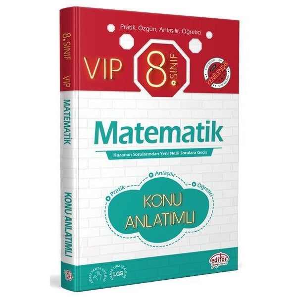 8.Sınıf VIP Matematik Konu Anlatımlı | Editör (İnce Kapak)