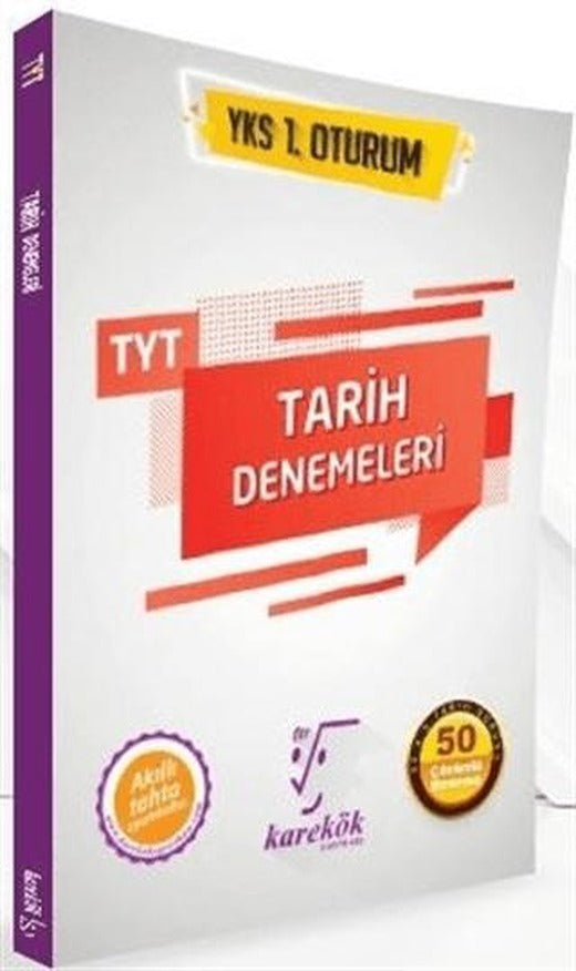 TYT Tarih Denemeleri 50 Çözümlü Deneme YKS 1. Oturum | Karekök Yayıncılık (Ciltsiz)