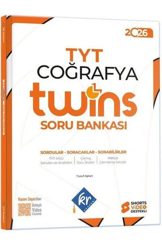 TYT Twins Coğrafya Soru Bankası | KR Akademi (İnce Kapak)