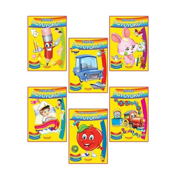 Kavramlar Boyama Seti (6 Kitap Takım)