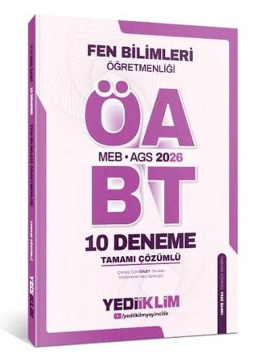 2026 MEB AGS Fen Bilimleri Öğretmenliği Tamamı Çözümlü 10 Deneme