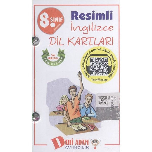 Dahi Adam 8. Sınıf Resimli İngilizce Dil Kartları | Dahi Adam Yayıncılık (İnce Kapak)