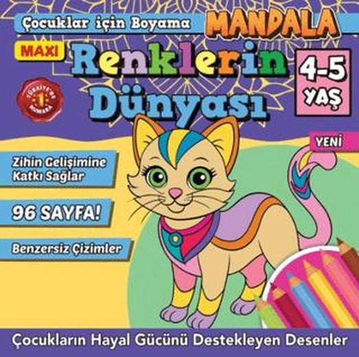 Maxi Renklerin Dünyası- Çocuklar İçin Boyama 12 | Maxi Yayıncılık (Ciltsiz)
