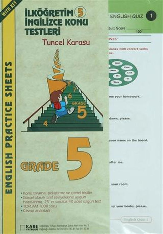 İlköğretim 5 İngilizce Konu Testleri (English Practice Sheets Grade 5) | KARE YAYINLARI (Ciltsiz)
