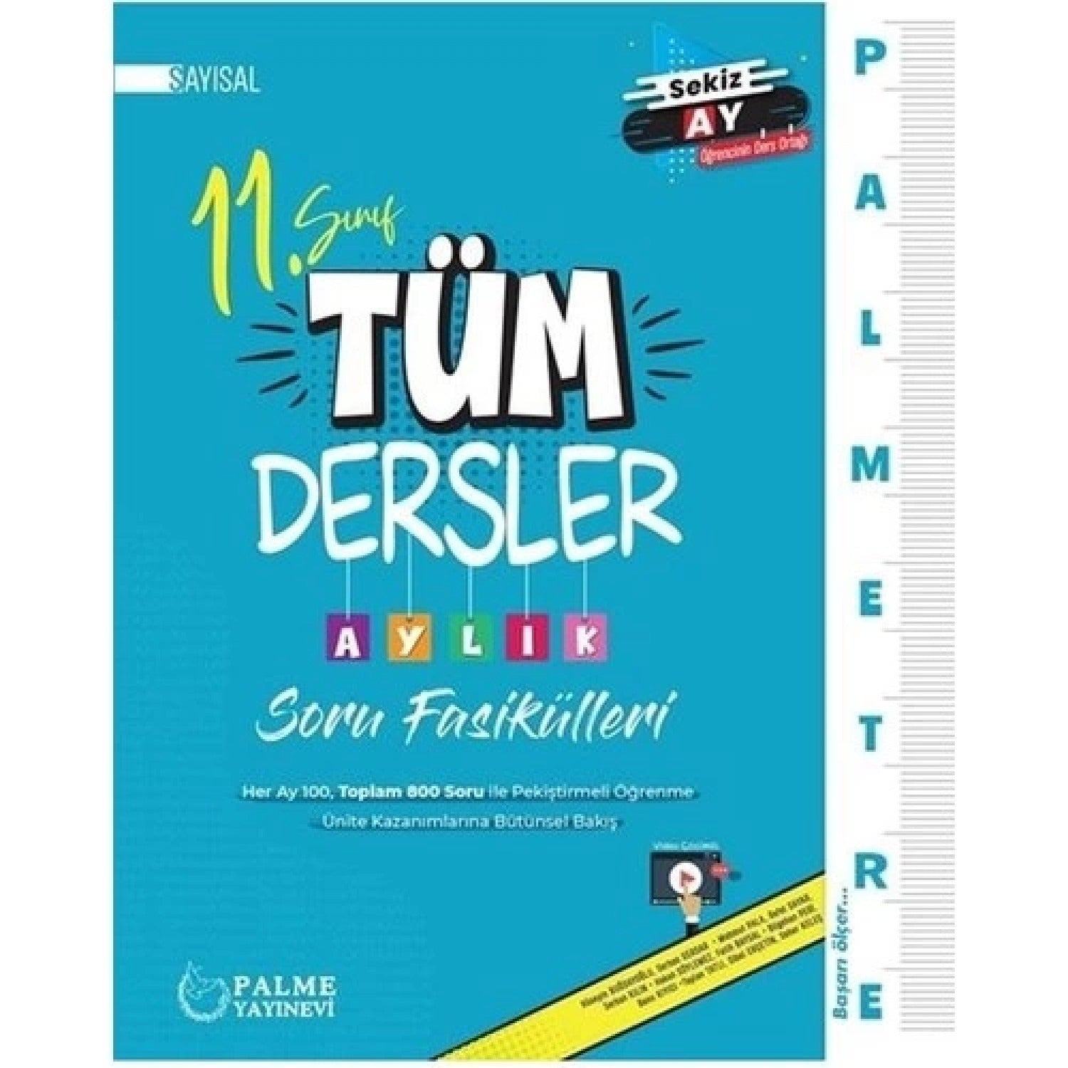 Palmetre 11. Sınıf Sayısal Tüm Dersler Aylık Çalışma Fasikülleri