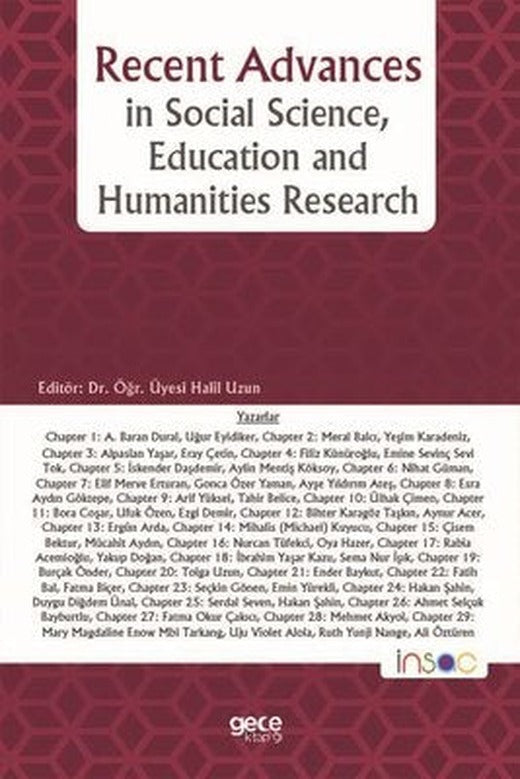 Recent Advances in Social Science Education | Gece Kitaplığı
