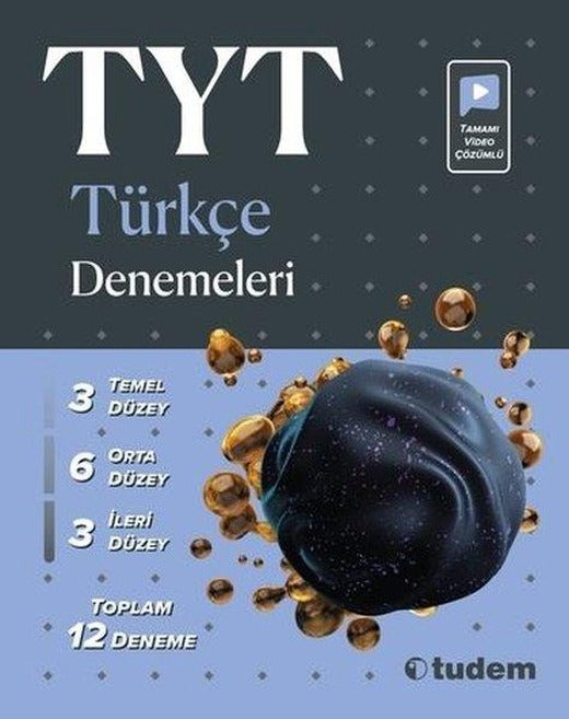 TYT Türkçe Denemeleri | Tudem Yayınları - Ders Kitapları (İnce Kapak)