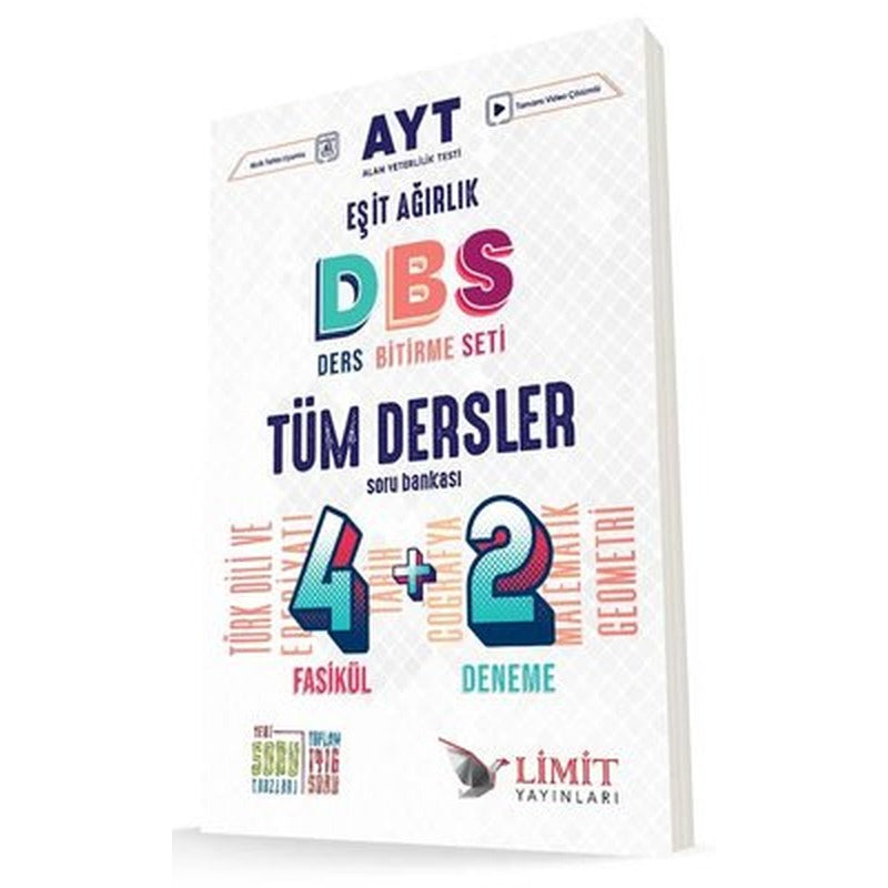 2022 AYT Eşit Ağırlık Ders Bitirme Seti Tüm Dersler Soru Bankası | Limit Yayınları (İnce Kapak)