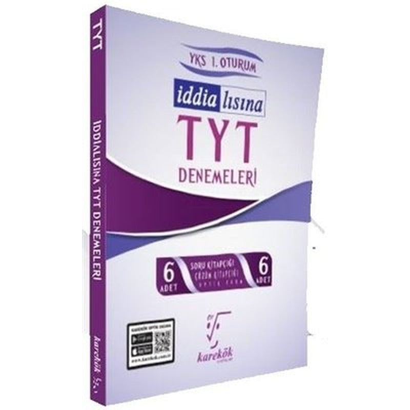 TYT İddialısına 6'Lı Deneme Seti | Karekök Eğitim Yayın (İnce Kapak)