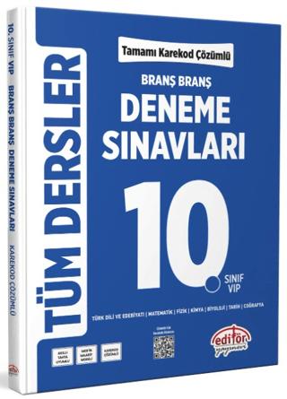 10. Sınıf Tüm Dersler Branş Branş Tamamı Çözümlü Deneme Sınavları
