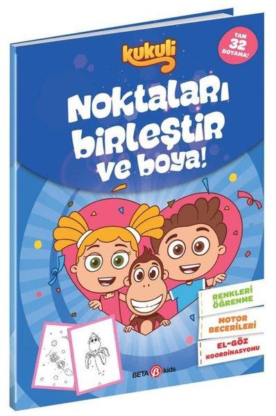 Kukuli - Noktaları Birleştir ve Boya! Mavi Kapak | Beta Kids (İnce Kapak) - Resim 1