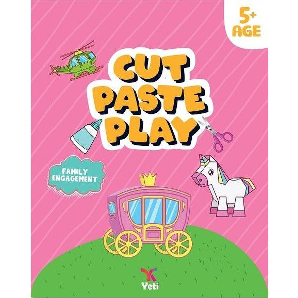 Cut Paste Play - Family Engagement - İngilizce Kes Yapıştır Oyna Kitabı 1 - 5+ Age | Yeti Kitap