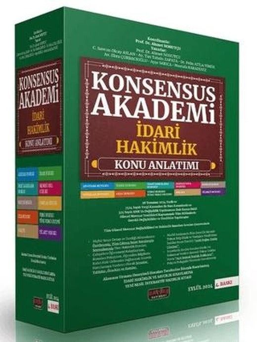 KONSENSUS Akademi İdari Yargı Hakim Yardımcılığı Sınavı Konu Anlatımı | Savaş Yayınevi (Ciltsiz)