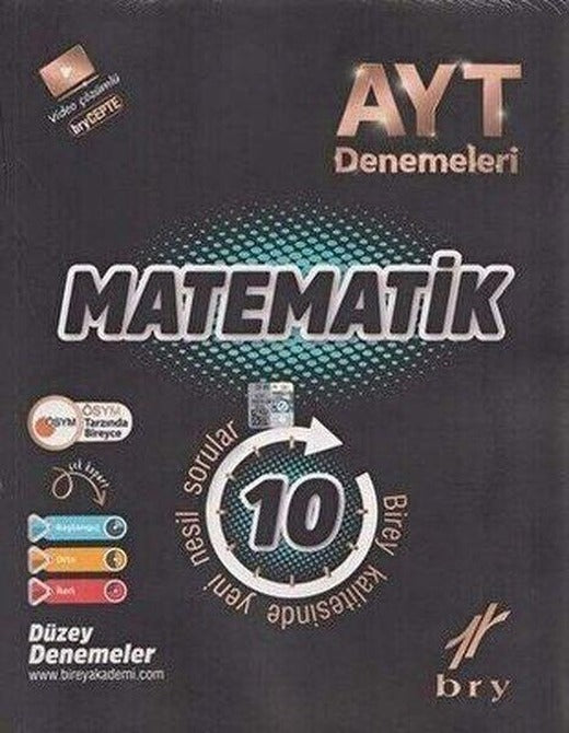 AYT Matematik 10'lu Branş Denemeleri | Birey Eğitim Yayınları (İnce Kapak)