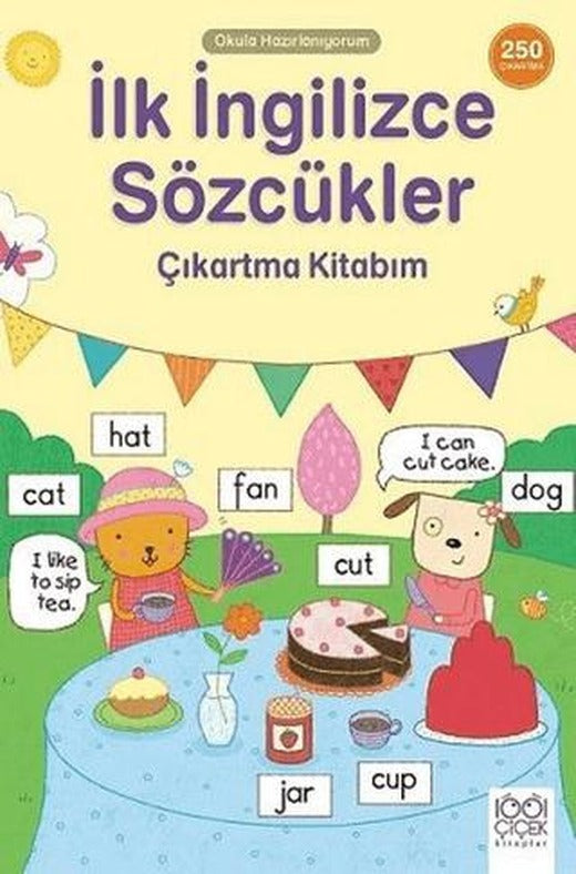 İlk İngilizce Sözcükler Çıkartma Kitabım - Okula Hazırlanıyorum | 1001 Çiçek Kitaplar (Ciltsiz)