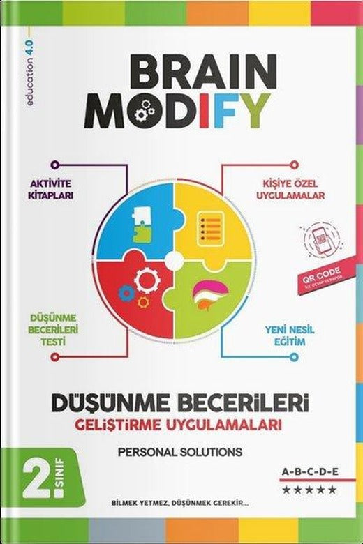 2. Sınıf Düşünme Becerileri Geliştirme Uygulamaları Kitabı 5 Kitapçık | Brain Modify (İnce Kapak)