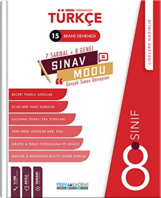 8. Sınıf Türkçe 15 Branş Denemesi | Pruva Akademi