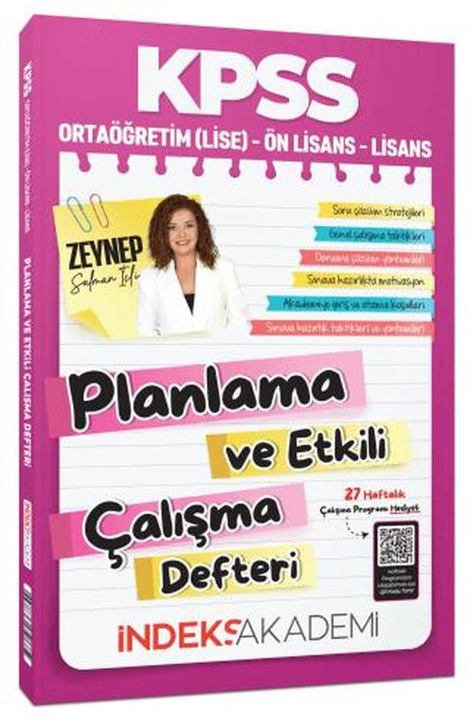 KPSS Planlama ve Etkili Çalışma Defteri | İndeks Akademi Yayıncılık (Ciltsiz)