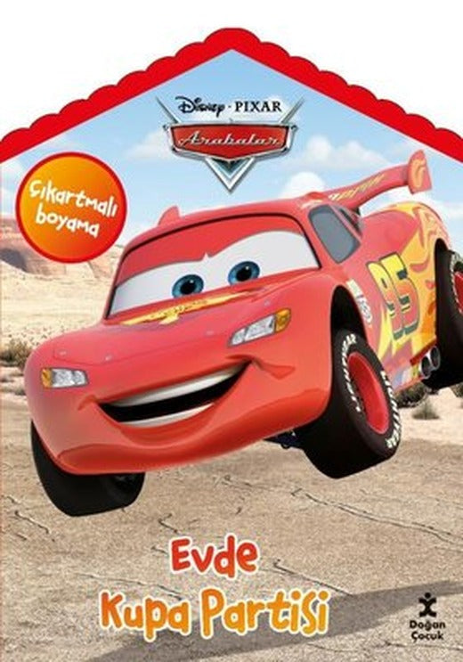 Disney Pixar Arabalar Evde Kupa Partisi Çıkartmalı Boyama Kitabı | Doğan Çocuk (İnce Kapak)