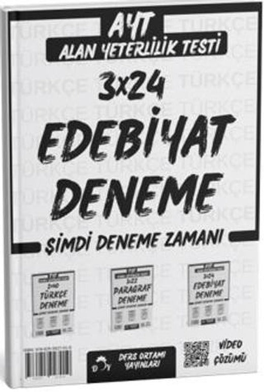2025 AYT Edebiyat 3 Deneme Tamamı Video Çözümlü | Ders Ortamı Yayınları (Ciltsiz)