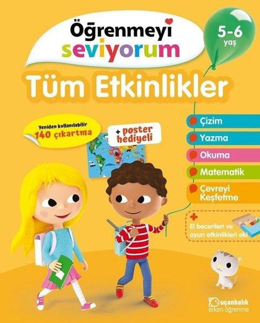 Öğrenmeyi Seviyorum-Tüm Etkinlikler 5-6 Yaş | Uçanbalık Yayıncılık (İnce Kapak)
