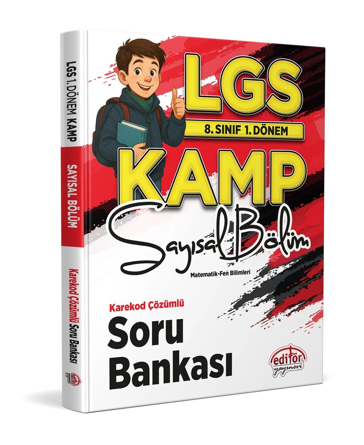 8. Sınıf 1. Dönem LGS Kamp Sayısal Bölüm Karekod Çözümlü Soru Bankası | Editör Yayınevi (Ciltsiz)