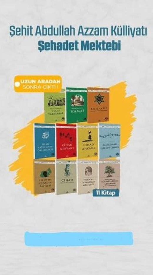 Şehit Abdullah Azzam Külliyatı Şehadet Mektebi 11 Kitap | Ravza Yayınları (Ciltsiz)