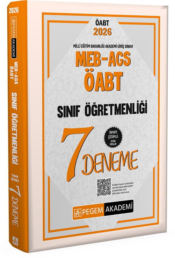 2026 MEB AGS ÖABT Sınıf Öğretmenliği Tamamı Çözümlü 7 Deneme | Pegem Akademi Yayıncılık (İnce Kapak)
