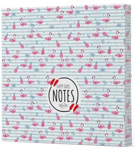 Flamingo 4 - Çizgisiz Yan Boyamalı Defter | Vivago Art
