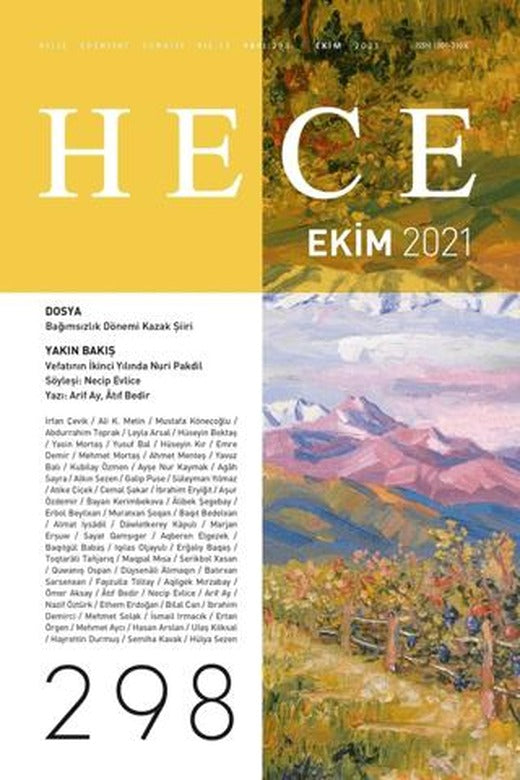 Hece Edebiyat Dergisi Sayı: 298 Ekim 2021 | Hece Dergisi (Ciltsiz)