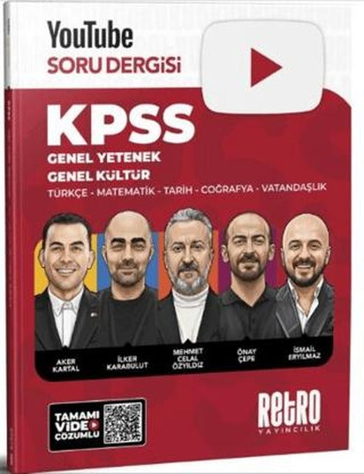 KPSS Genel Kültür Genel Yetenek Youtube Soru Dergisi | Retro Yayıncılık (Ciltsiz)
