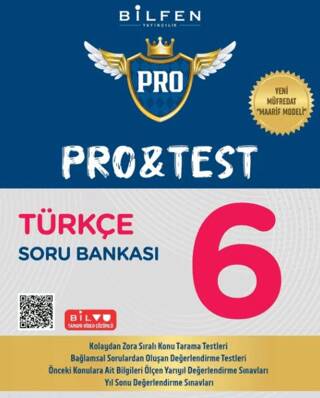 Bilfen Yayıncılık 6.Sınıf Pro&Test Türkçe Soru Bankası Yeni Ürün - Kolektif kitap kapağı