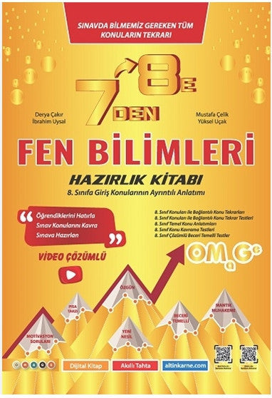 7 Den 8 E LGS Fen Bilimleri Hazırlık Kitabı Omage Yayınları - Derya Çakır kitap kapağı