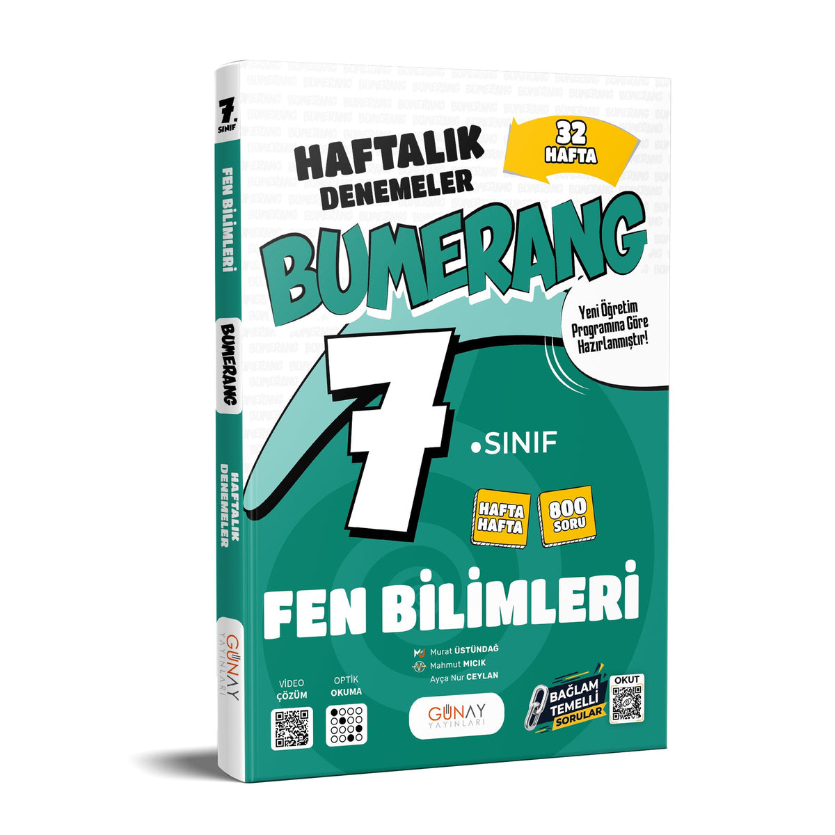 7. Sınıf Bumerang Haftalık Fen Bilimleri Denemeleri Günay Yayınları kitap kapağı