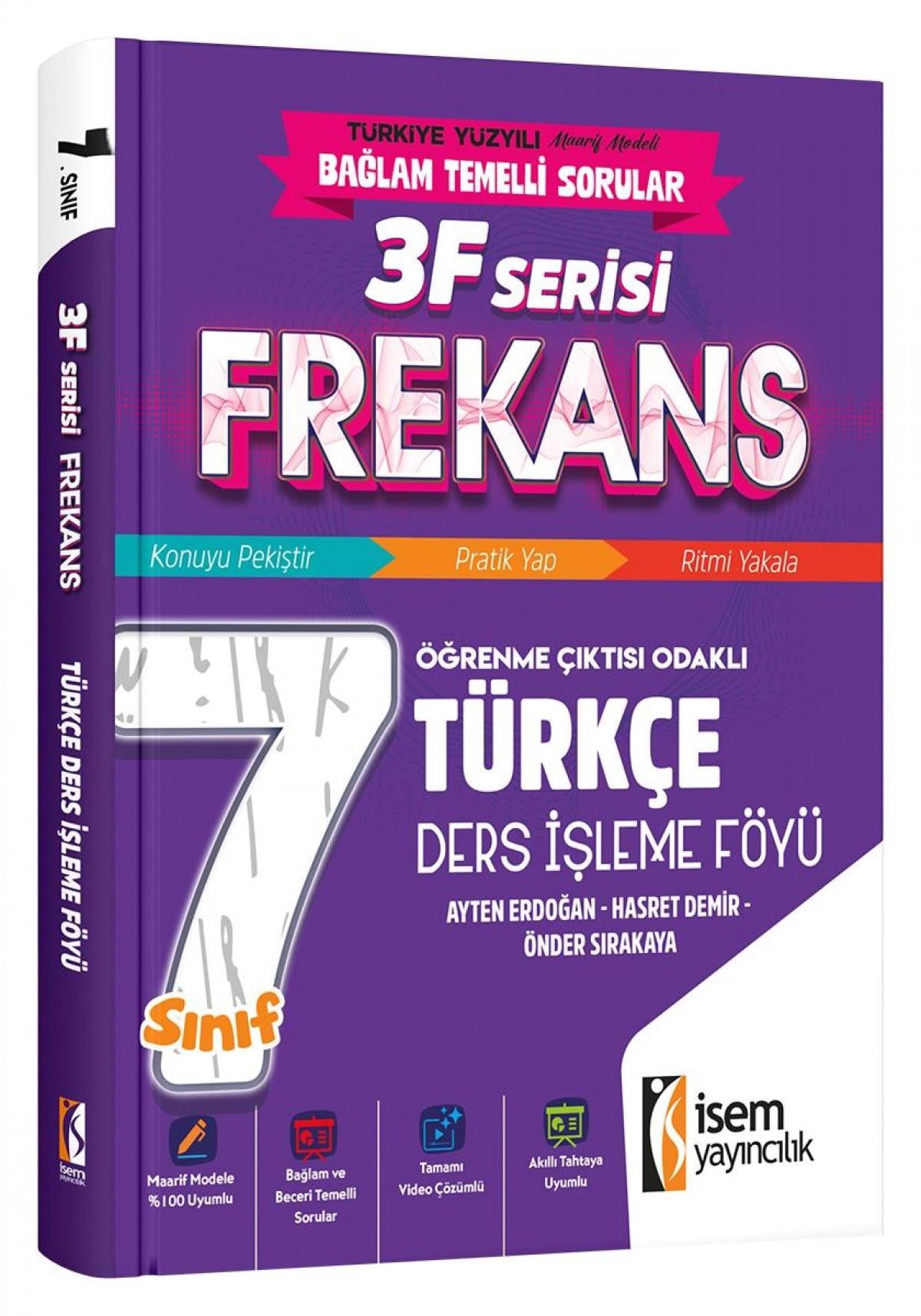 7. Sınıf Frekans Türkçe Ders İşleme Föyü kitap kapağı