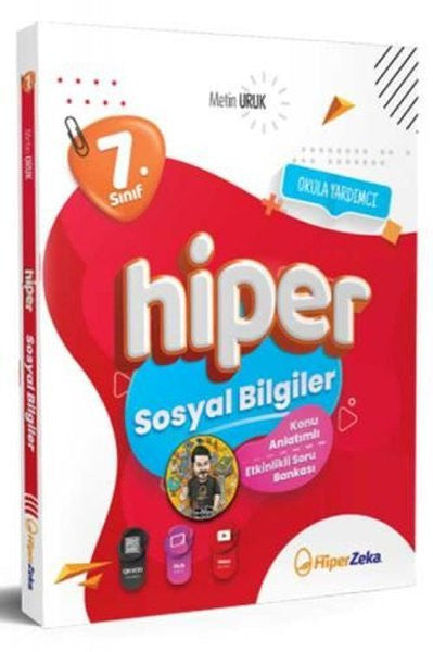 7. Sınıf Hiper Sosyal Bilgiler Konu Anlatımlı & Soru Bankası - Metin Uruk kitap kapağı