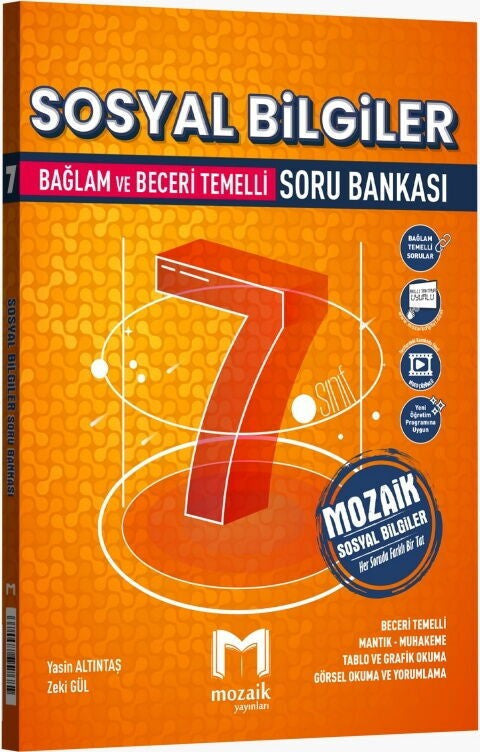 7. Sınıf Sosyal Bilgiler Soru Bankası Mozaik Yayınları kitap kapağı