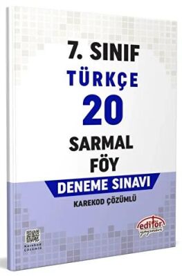7. Sınıf Türkçe 20 Sarmal Föy Deneme Sınavı - Kolektif kitap kapağı