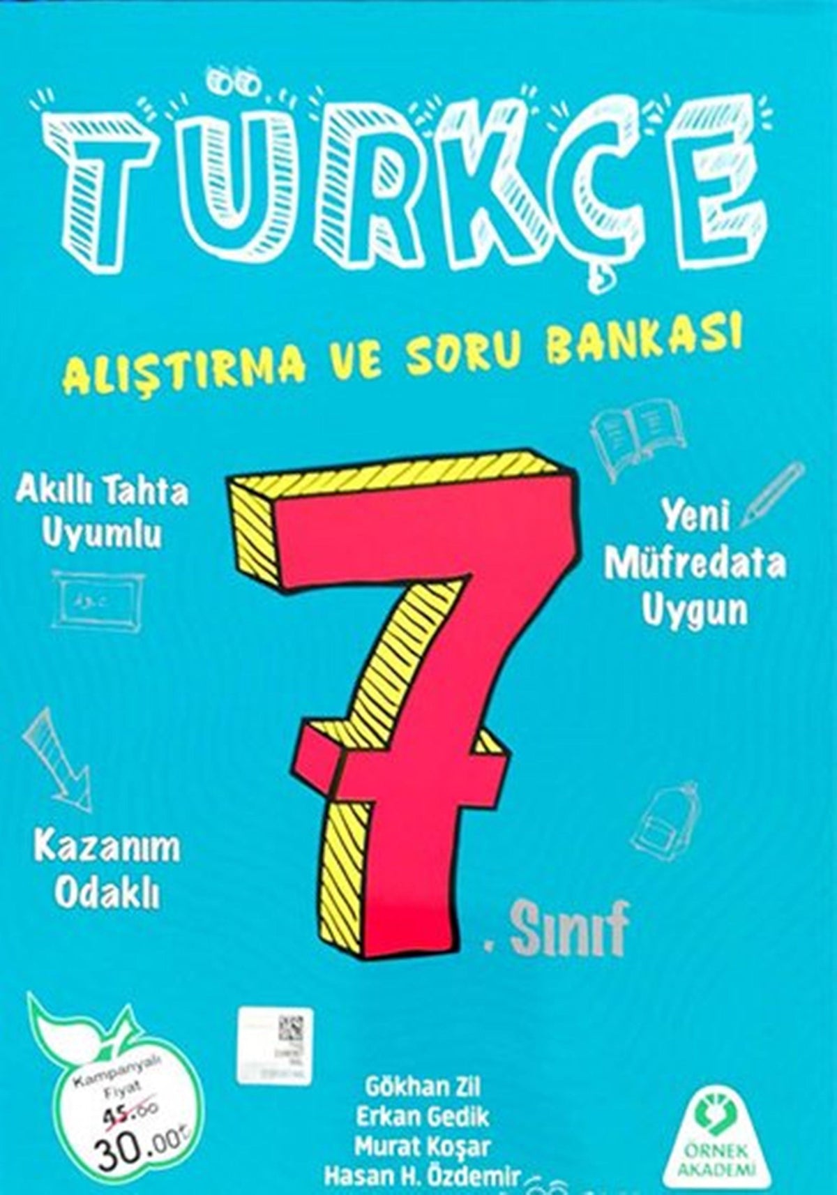 7. Sınıf Türkçe Alıştırma ve Soru Bankası Örnek Akademi Yayınları - Kolektif kitap kapağı