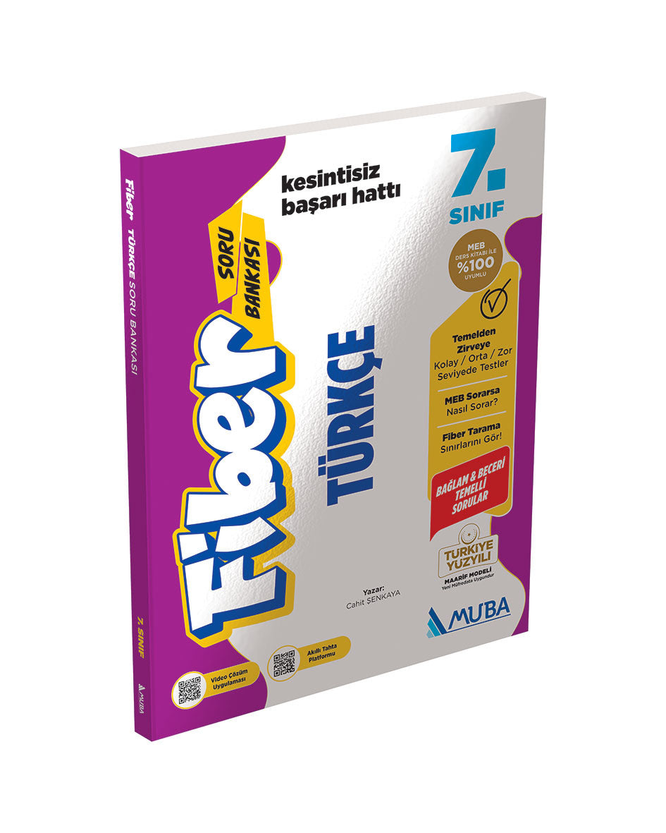 7. Sınıf Türkçe Fiber Soru Bankası Muba Yayınları kitap kapağı
