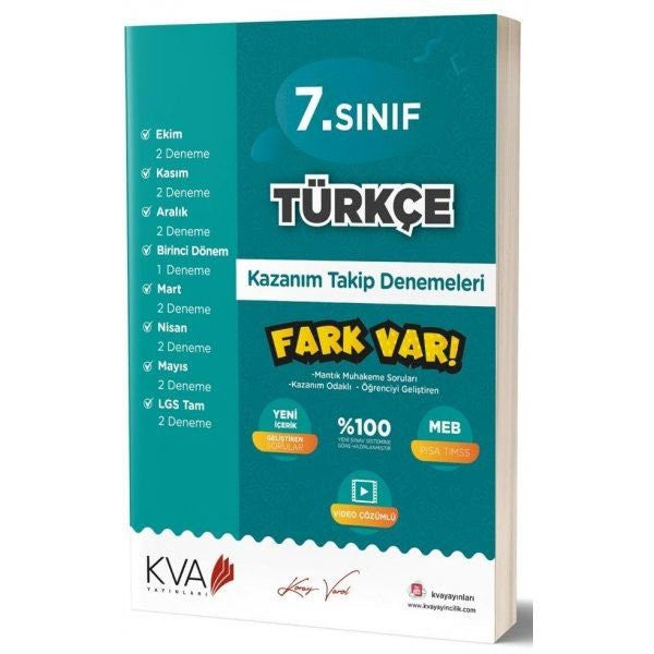 7. Sınıf Türkçe Kazanım Takip Denemeleri - Kolektif kitap kapağı